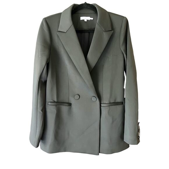 Good American Jackets & Blazers - Good American Scuba Blazer Black Double breasted Oversize Size 2/M